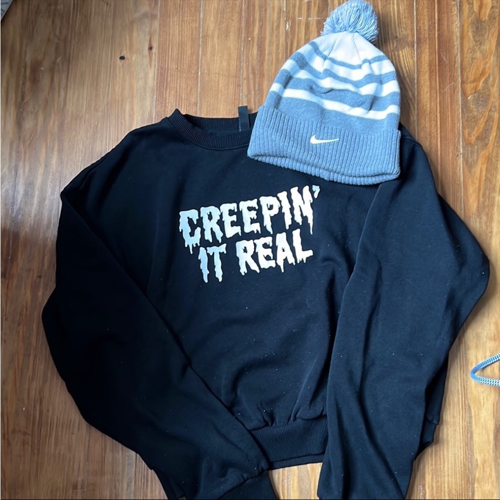 Crew with Nike beanie